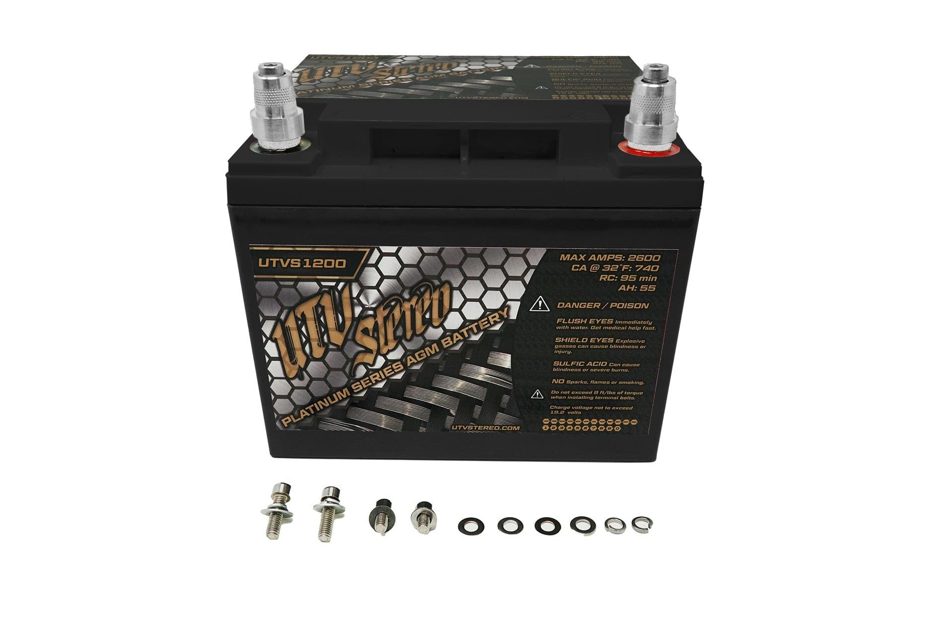 Photo of Platinum Series AGM 1200 Battery by UTV Stereo - Premium Batteries for UTVs / Side by Sides