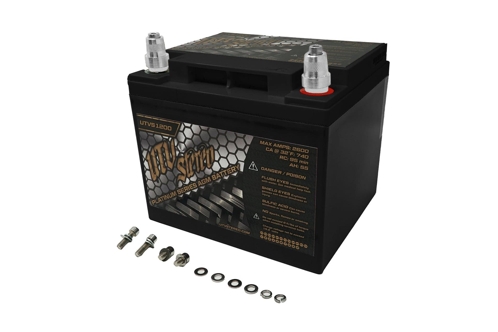 Photo of Platinum Series AGM 1200 Battery by UTV Stereo - Premium Batteries for UTVs / Side by Sides