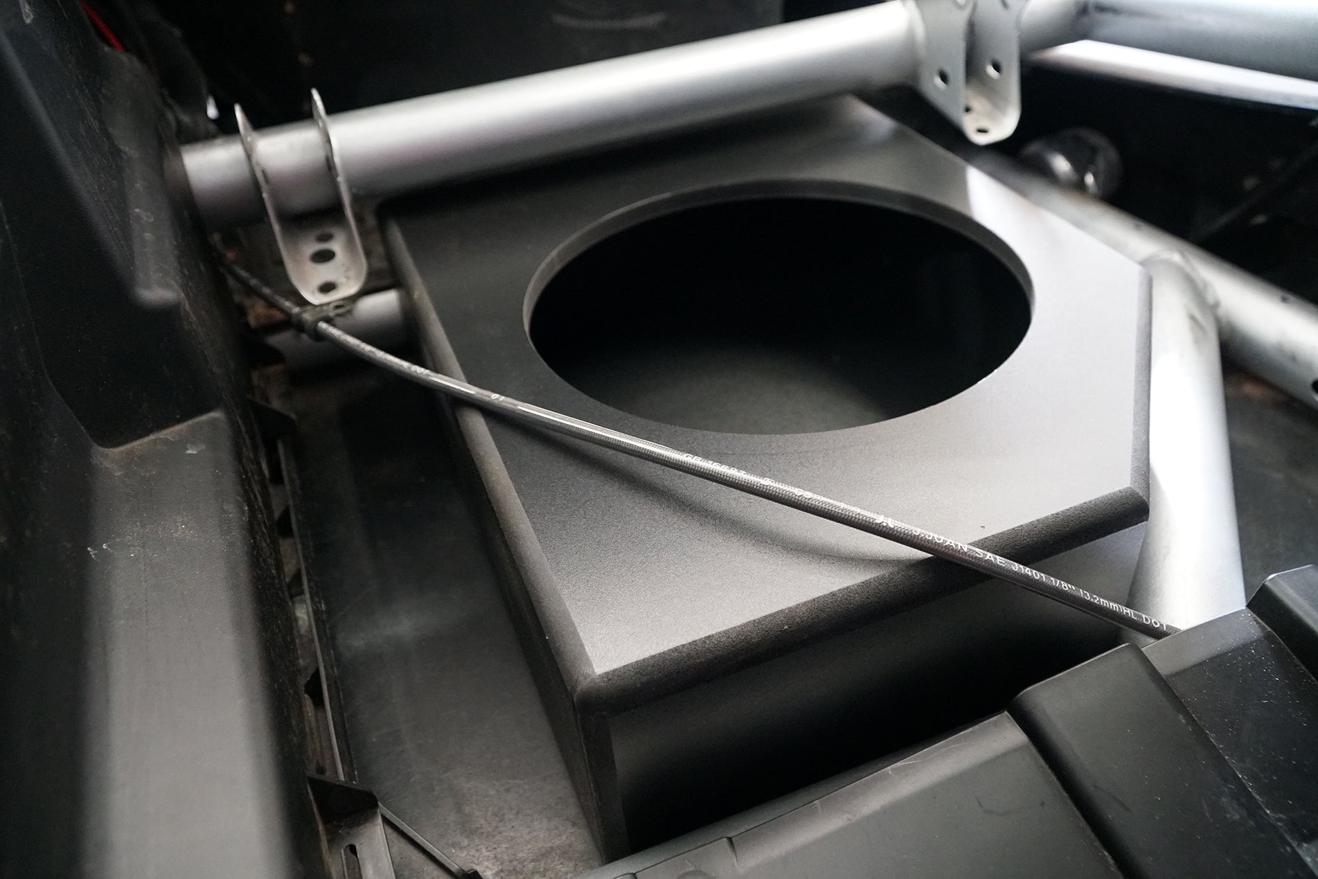 Photo of Can-Am X3 Low Profile Front Passenger Side 10” Sub Box Enclosure – Unloaded by UTV Stereo - Premium Audio for UTVs / Side by Sides