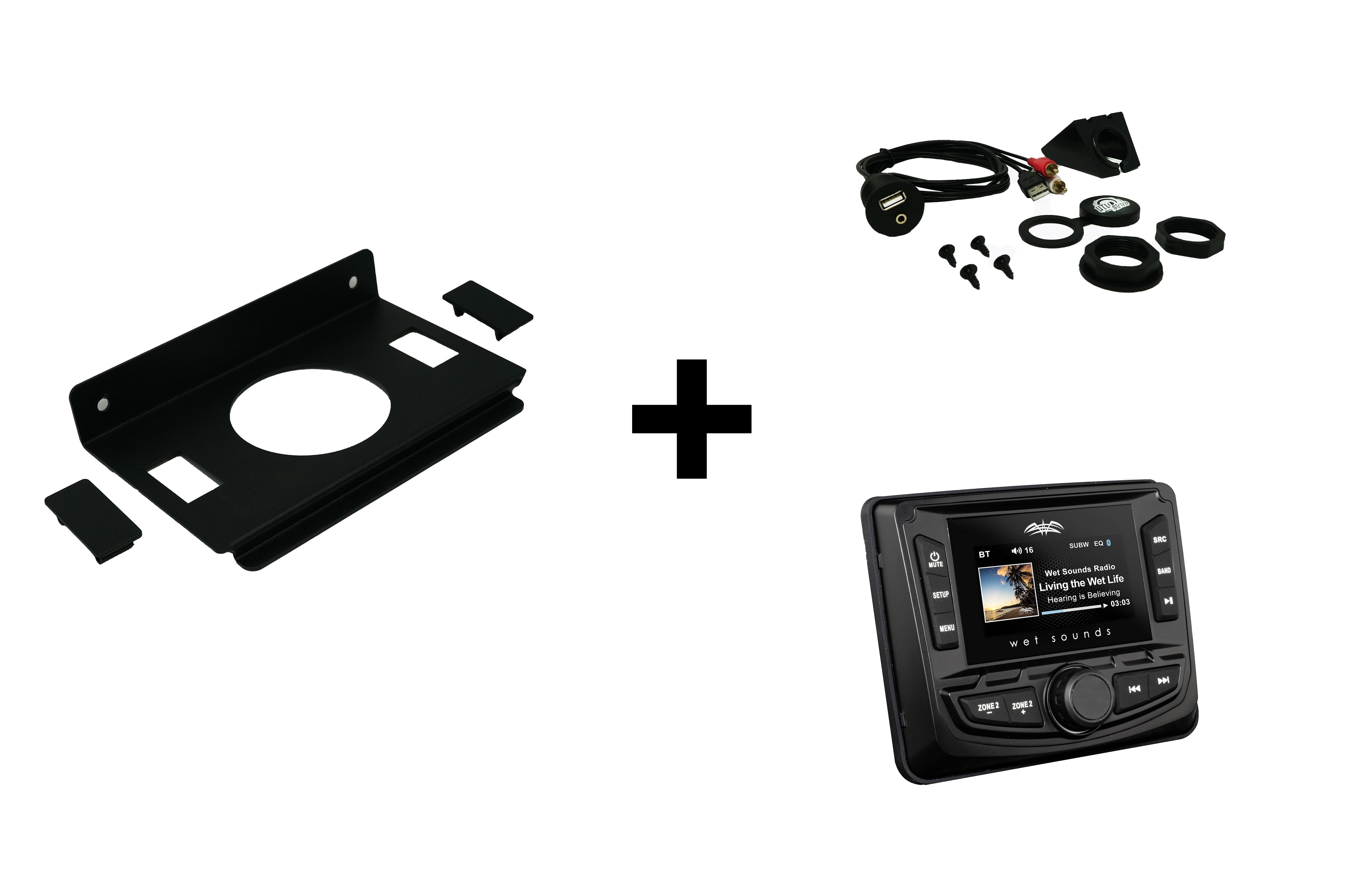 Photo of RZR Pocket Head Unit Mount With Rocker Switch Cutouts by UTV Stereo - Premium Audio for UTVs / Side by Sides