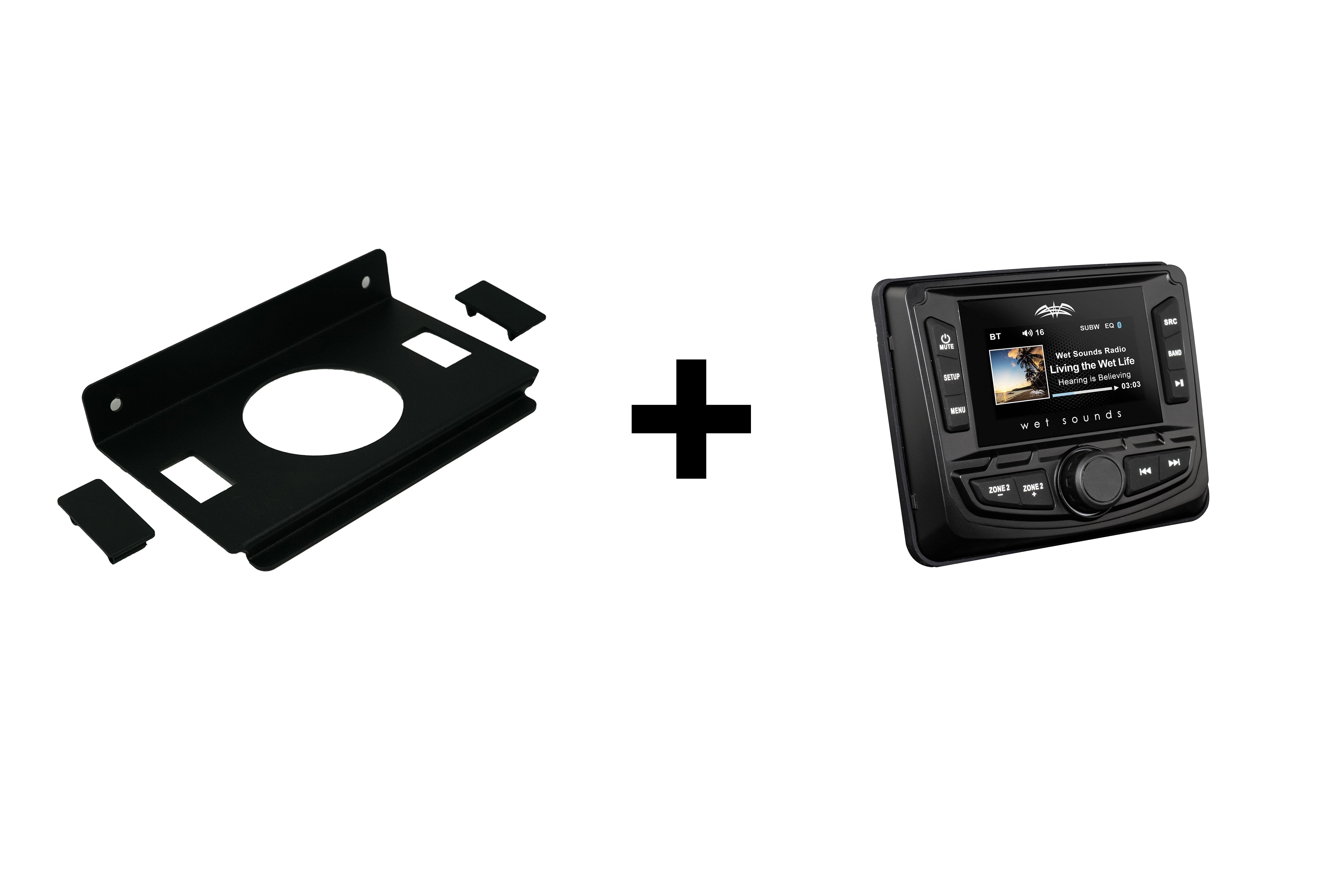 Photo of RZR Pocket Head Unit Mount With Rocker Switch Cutouts by UTV Stereo - Premium Audio for UTVs / Side by Sides