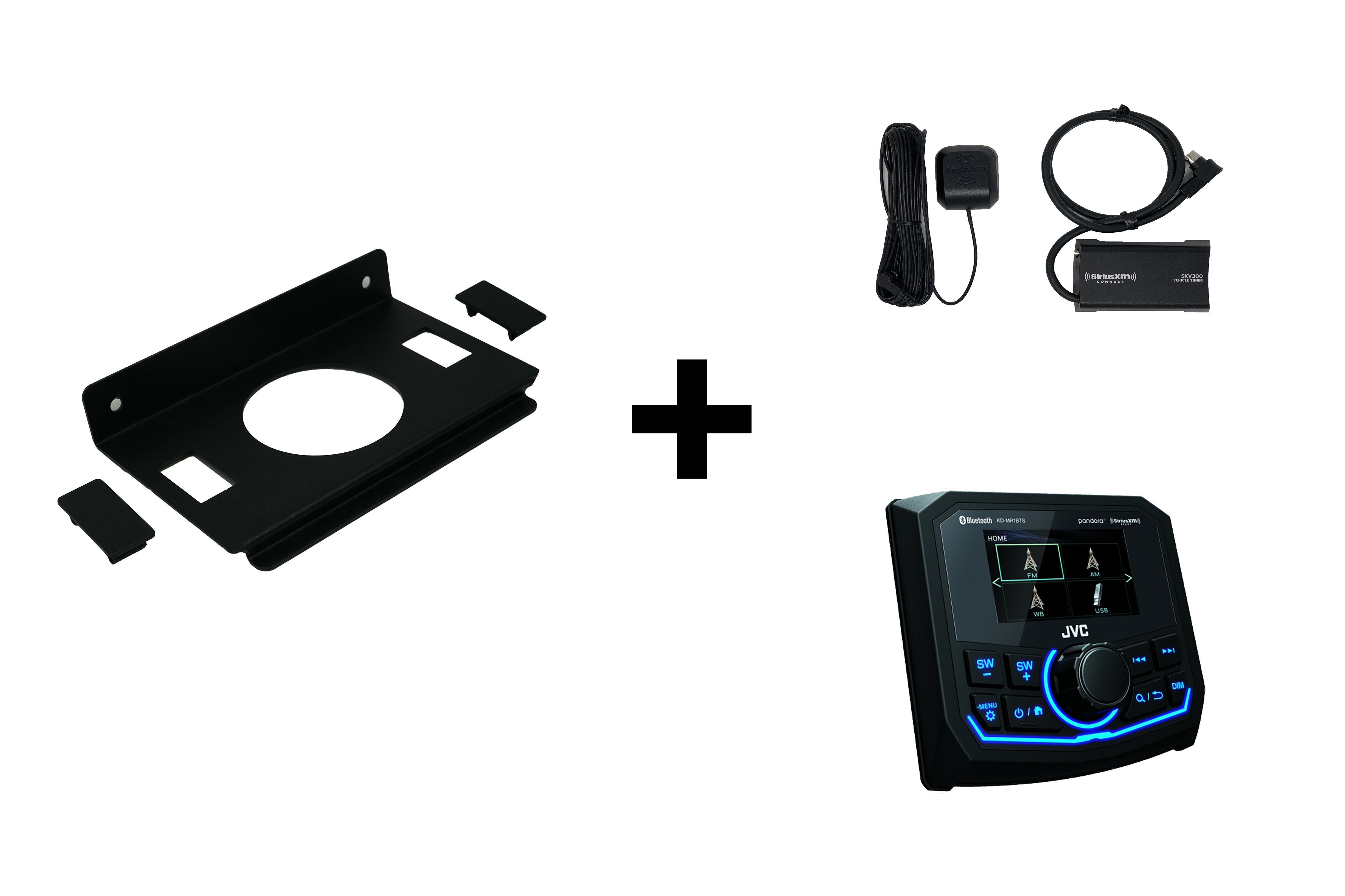 Photo of RZR Pocket Head Unit Mount With Rocker Switch Cutouts by UTV Stereo - Premium Audio for UTVs / Side by Sides