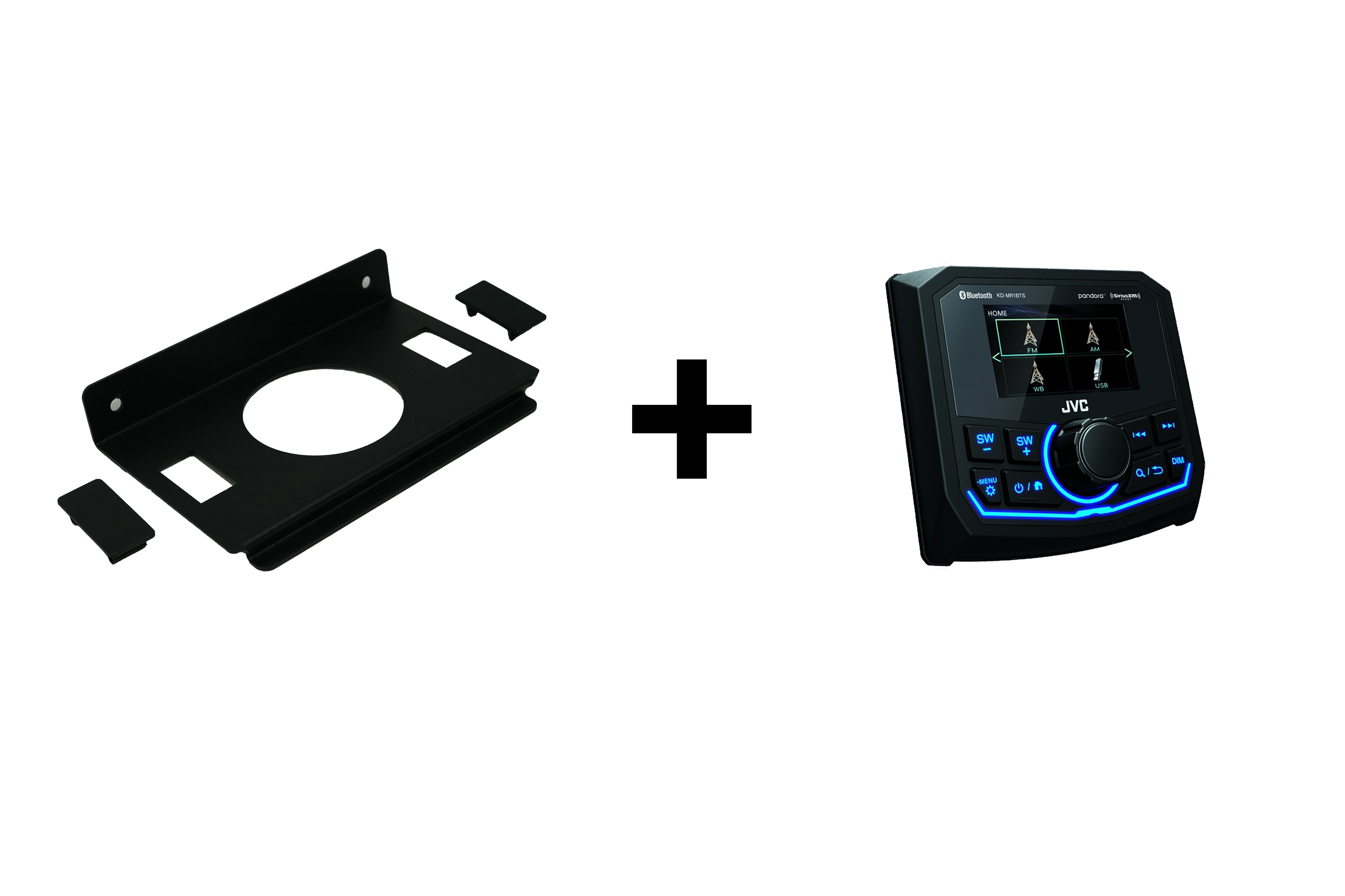 Photo of RZR Pocket Head Unit Mount With Rocker Switch Cutouts by UTV Stereo - Premium Audio for UTVs / Side by Sides