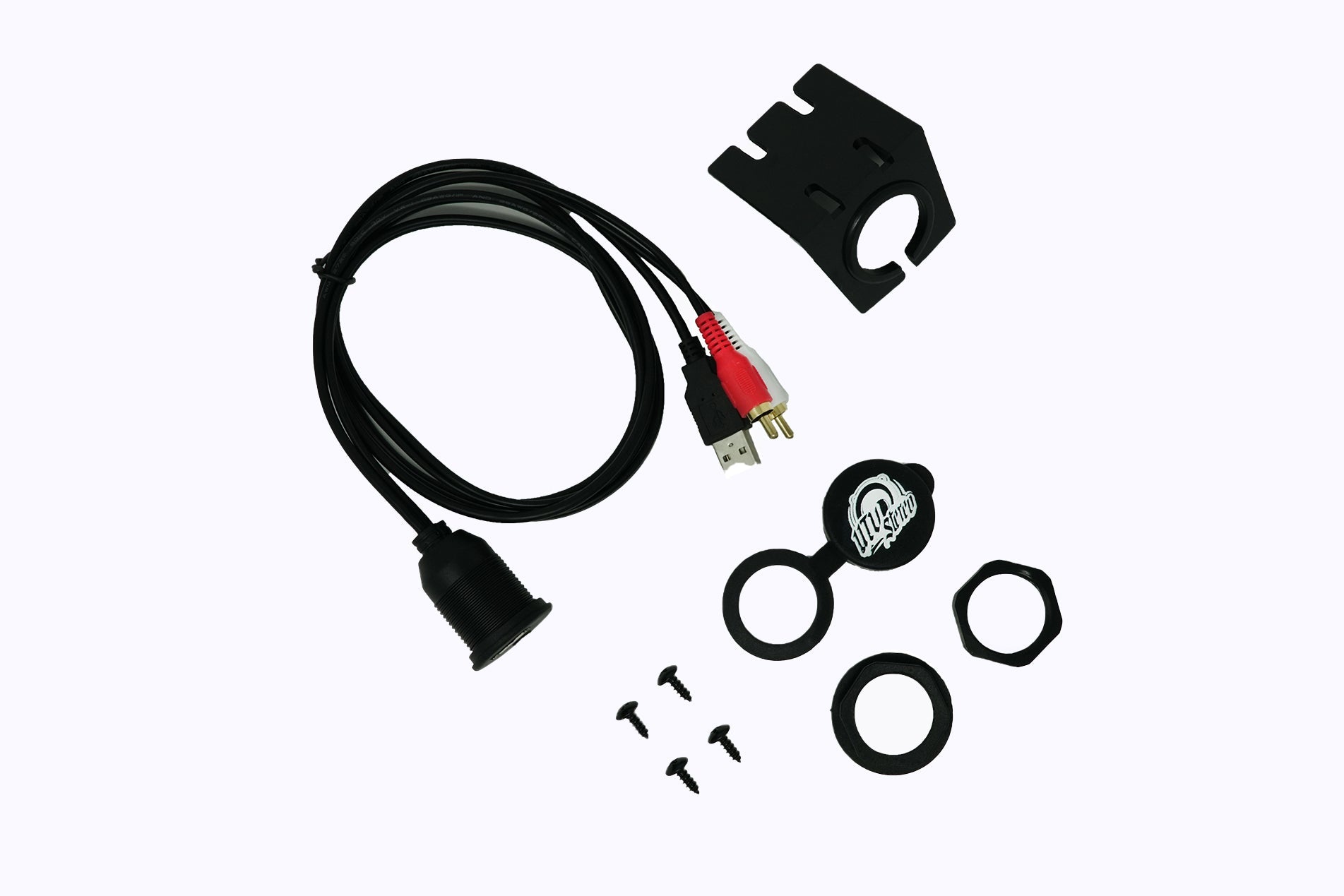 Photo of USB & Auxiliary Flush Mount Adapter for Source Units by UTV Stereo - Premium Audio for UTVs / Side by Sides