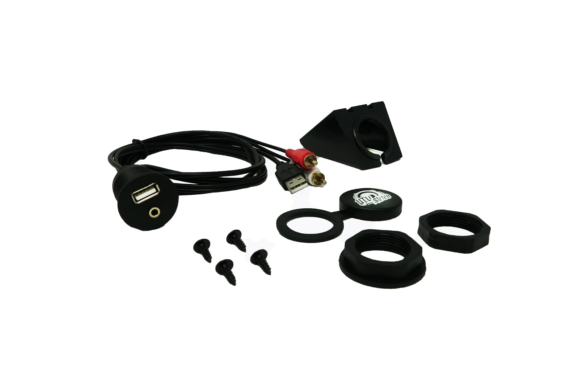 Photo of USB & Auxiliary Flush Mount Adapter for Source Units by UTV Stereo - Premium Audio for UTVs / Side by Sides