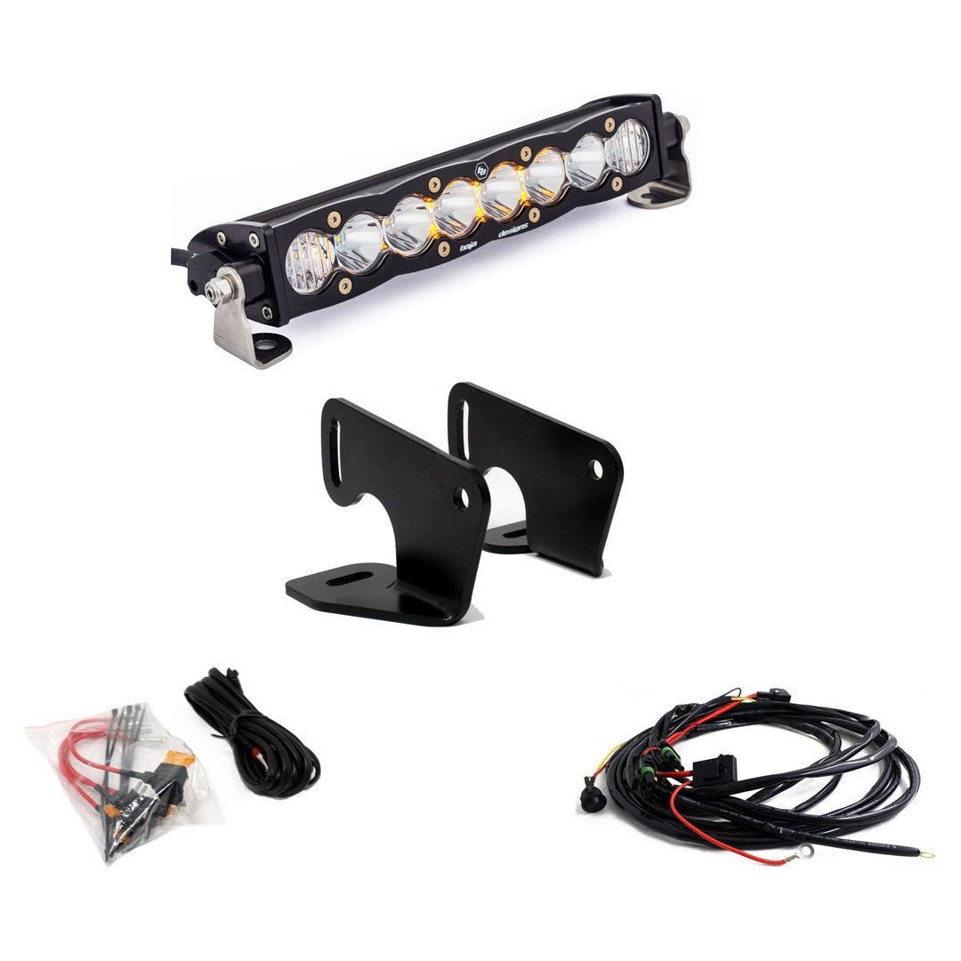Photo of Polaris RZR Pro / Turbo R S8 10" Hood Mount Light Bar Kit by Baja Designs - Premium Light Bars for UTVs / Side by Sides
