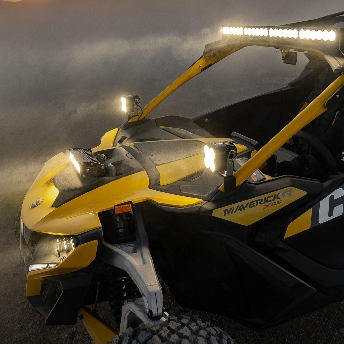Photo of Can Am Maverick R XL Sport A-Pillar Kit by Baja Designs - Premium Light Pods for UTVs / Side by Sides