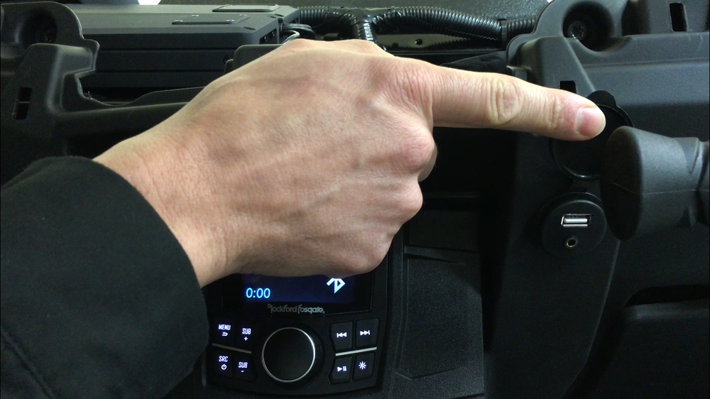 USB & Auxiliary Flush Mount Adapter for Source Units |  R1 Industries | UTV Stereo.