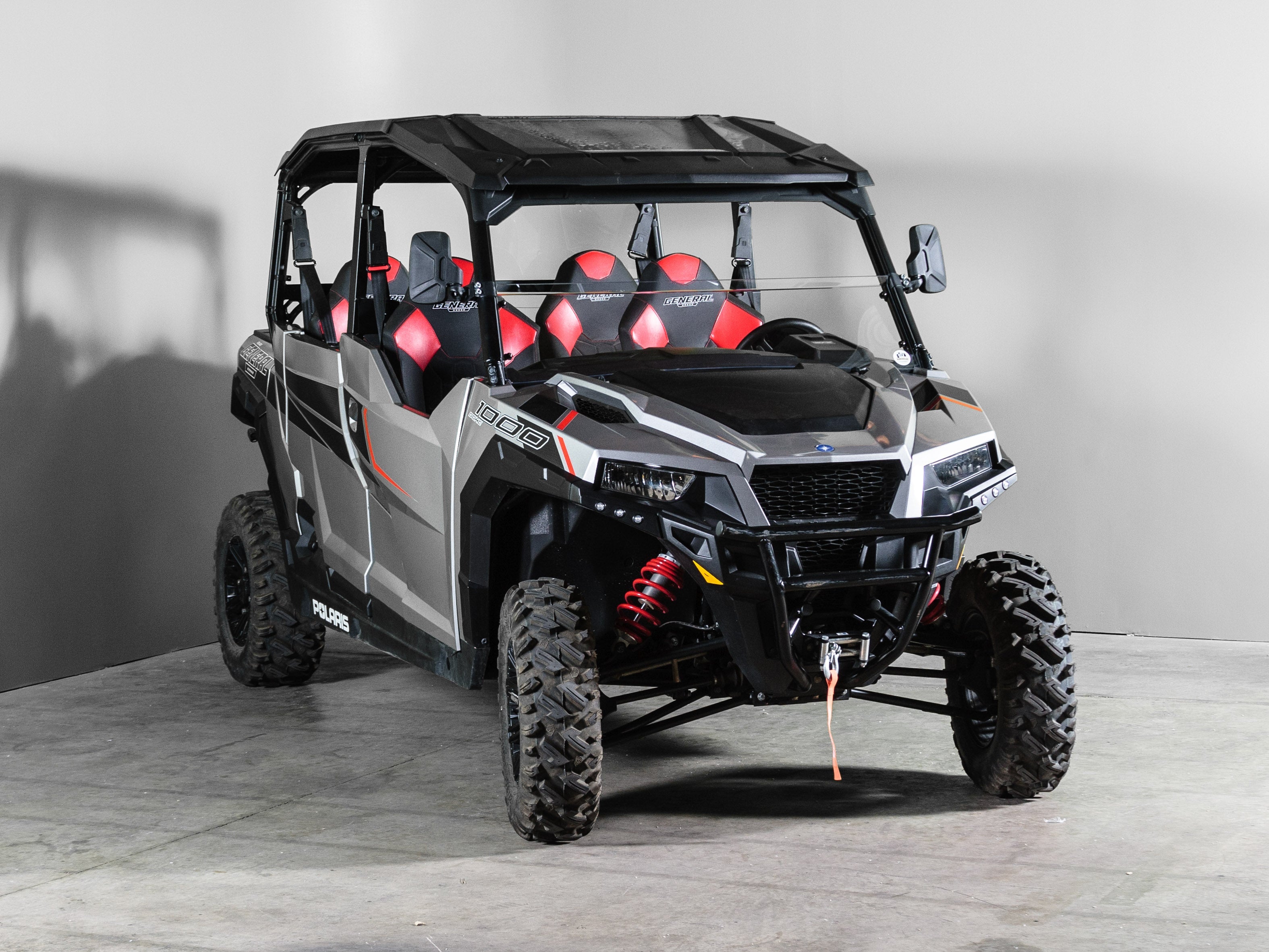 Photo of TERRARIDER POLARIS GENERAL HALF UTV WINDSHIELD - PRO FIT FRAME - SCRATCH RESISTANT 1/4" by UTV Windshields - Premium Windshields for UTVs / Side by Sides