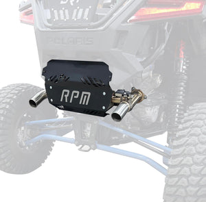 RPM SxS RZR PRO XP & Turbo R E-Valve Muffler - Dual Tip Captains Choice Exhaust - 2020-2023 PRO XP & TURBO R - R1 Industries