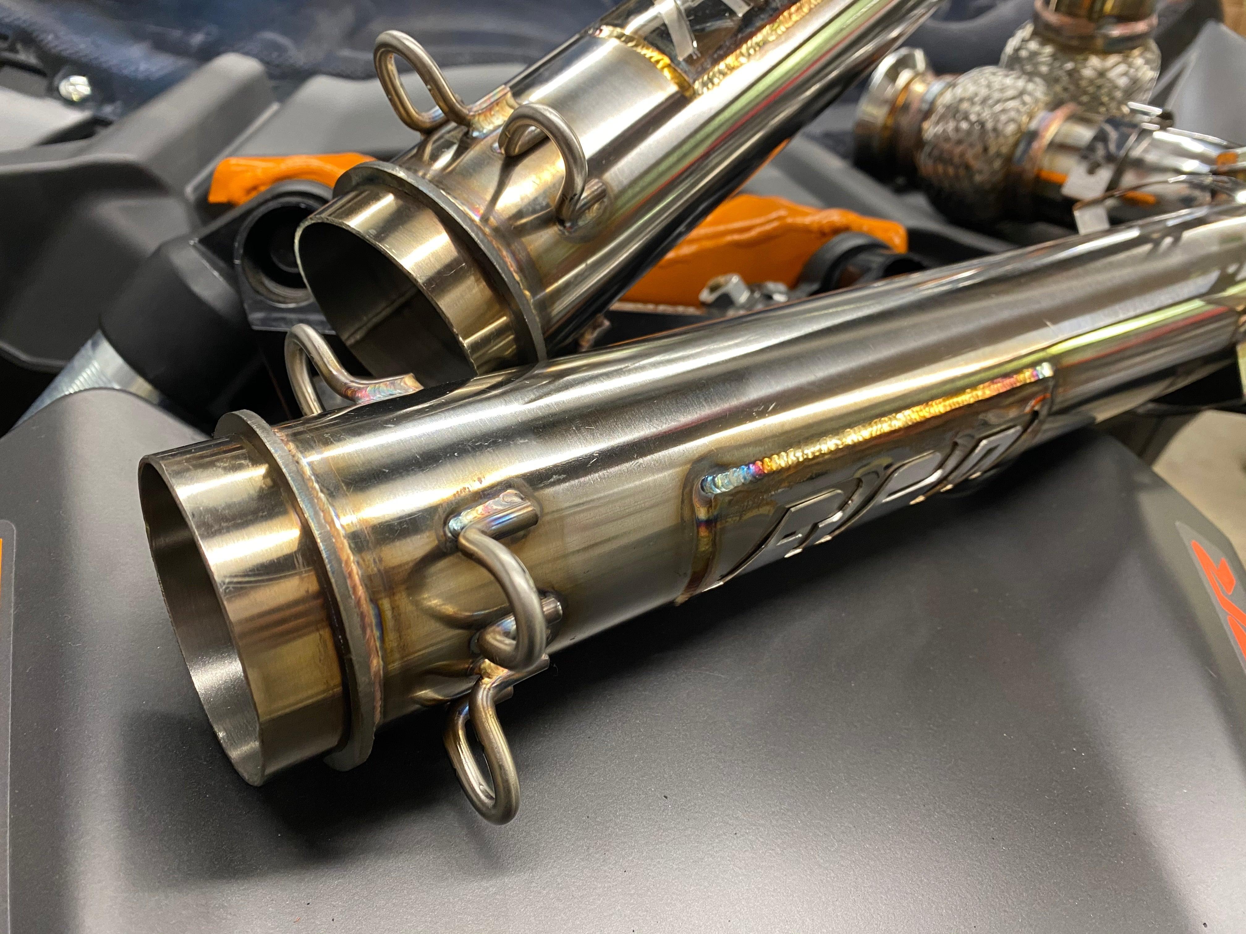 Photo of Can-Am Maverick X3 Turbo R & RR RPM Big Mouth Cat Delete Bypass Mid Race Pipe by RPM SXS - Premium Exhaust Systems & Components for UTVs / Side by Sides