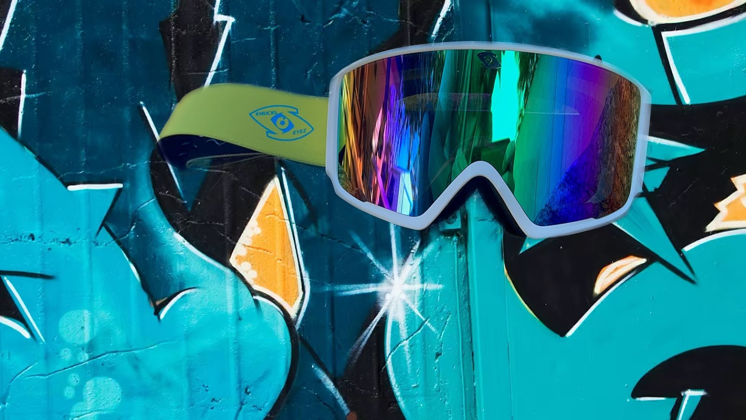 Photo of Goggles - White Frame / Neon Green Strap by KnucKL-EyeZ - Premium Goggles for UTVs / Side by Sides