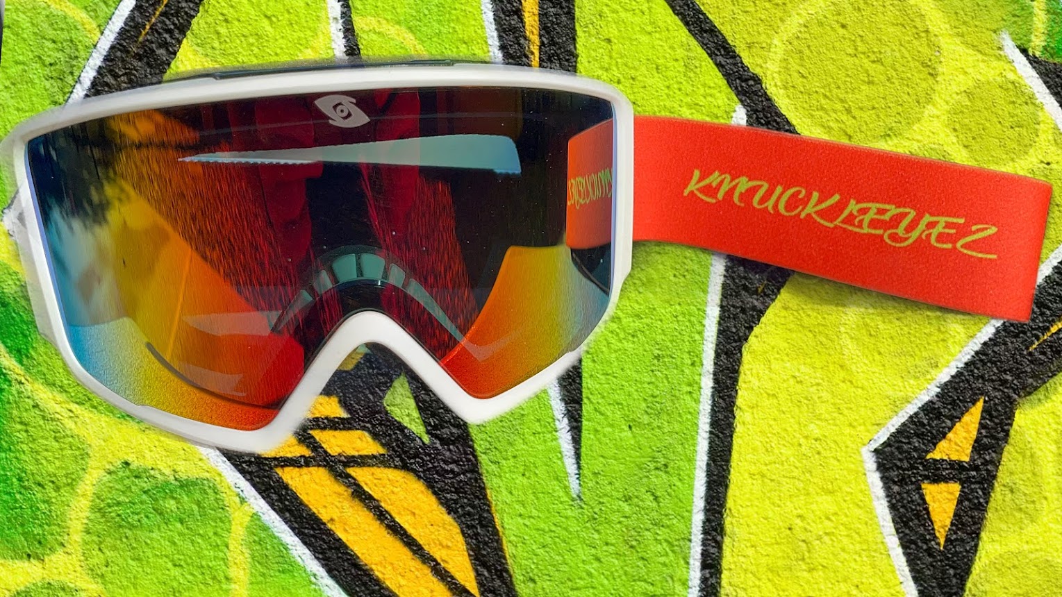 Photo of Goggles - White Frame / Neon Orange Strap by KnucKL-EyeZ - Premium Goggles for UTVs / Side by Sides