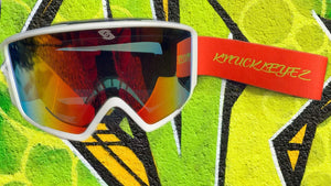 Goggles - White Frame / Neon Orange Strap