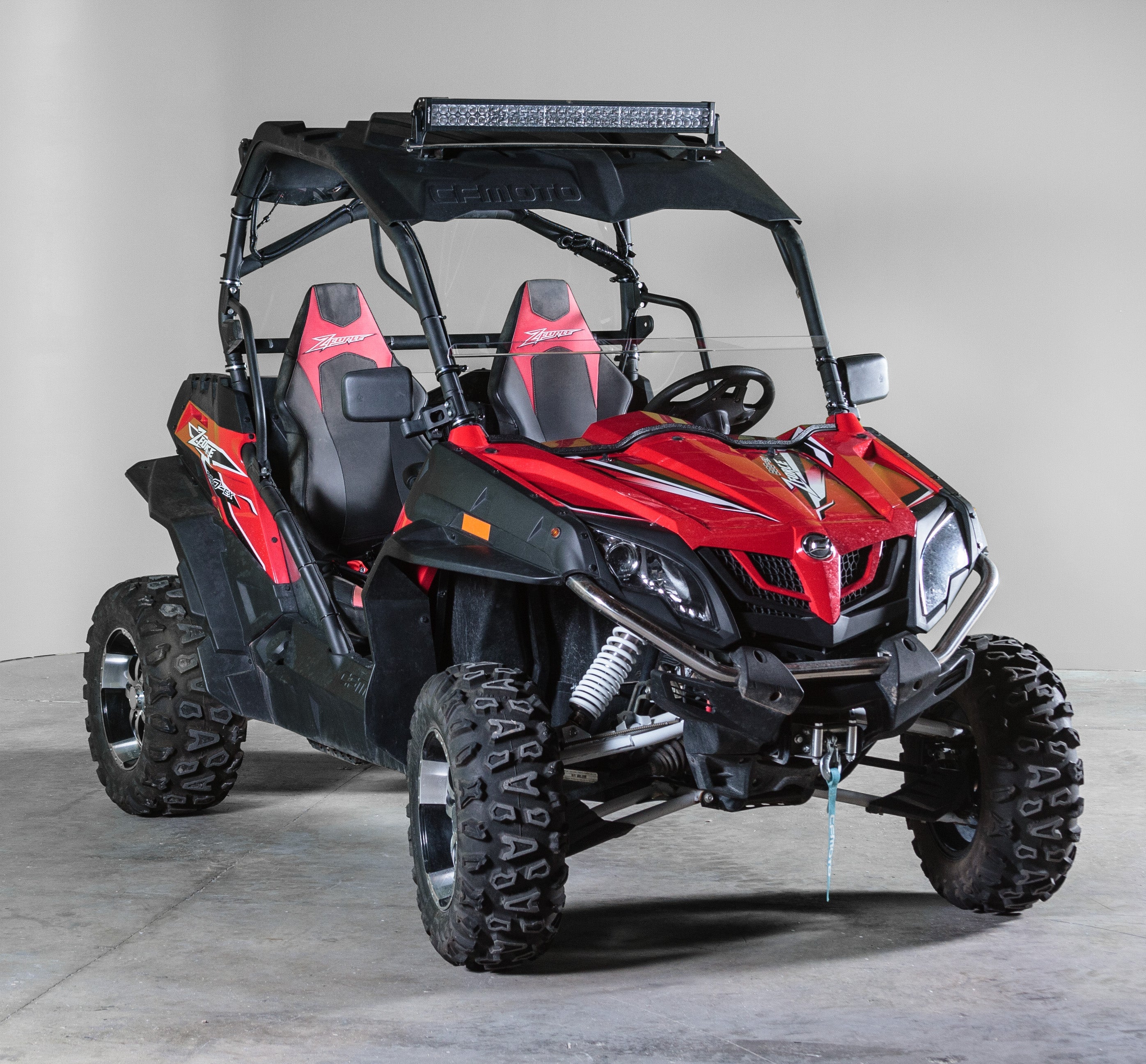 Photo of TERRARIDER CF MOTO ZFORCE HALF UTV WINDSHIELD (EXCLUDES ZFORCE 950) - SCRATCH RESISTANT 1/4” by UTV Windshields - Premium Windshields for UTVs / Side by Sides