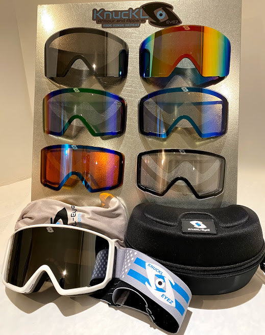 Photo of Goggles - White frame / Gray Strap by KnucKL-EyeZ - Premium Goggles for UTVs / Side by Sides