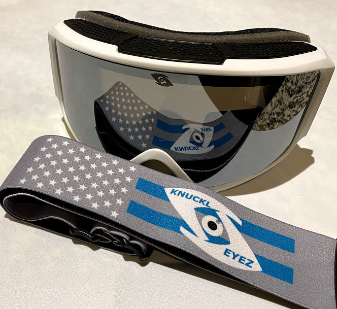 Photo of Goggles - White frame / Gray Strap by KnucKL-EyeZ - Premium Goggles for UTVs / Side by Sides