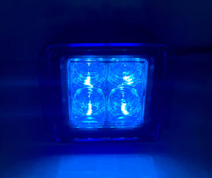 LED Pod Lens Colored Cover 3x3 offroad lighting  Blue