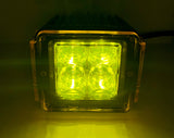 LED Pod Lens Colored Cover 3x3 offroad lighting Yellow