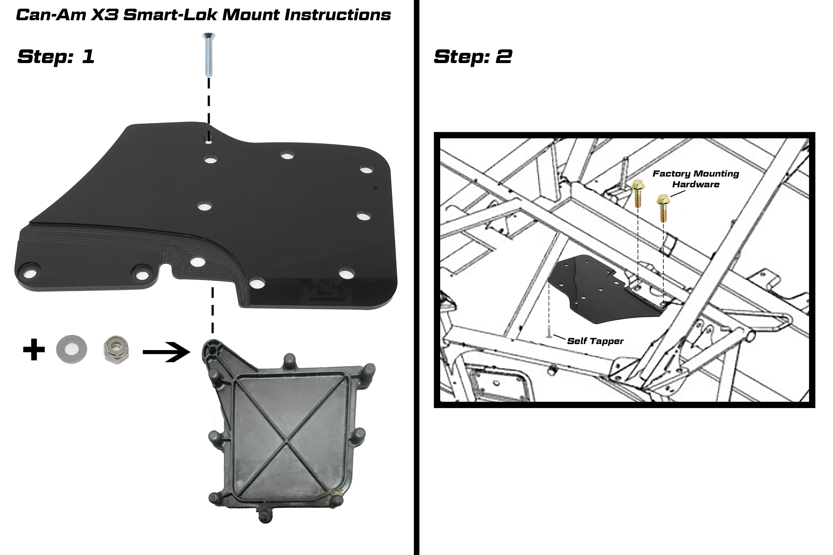 Photo of Can-Am X3 Smart-Lok Relocation Mount by UTV Stereo - Premium Audio for UTVs / Side by Sides