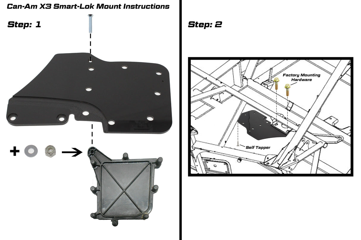 Can-Am X3 Smart-Lok Relocation Mount |  R1 Industries | UTV Stereo.