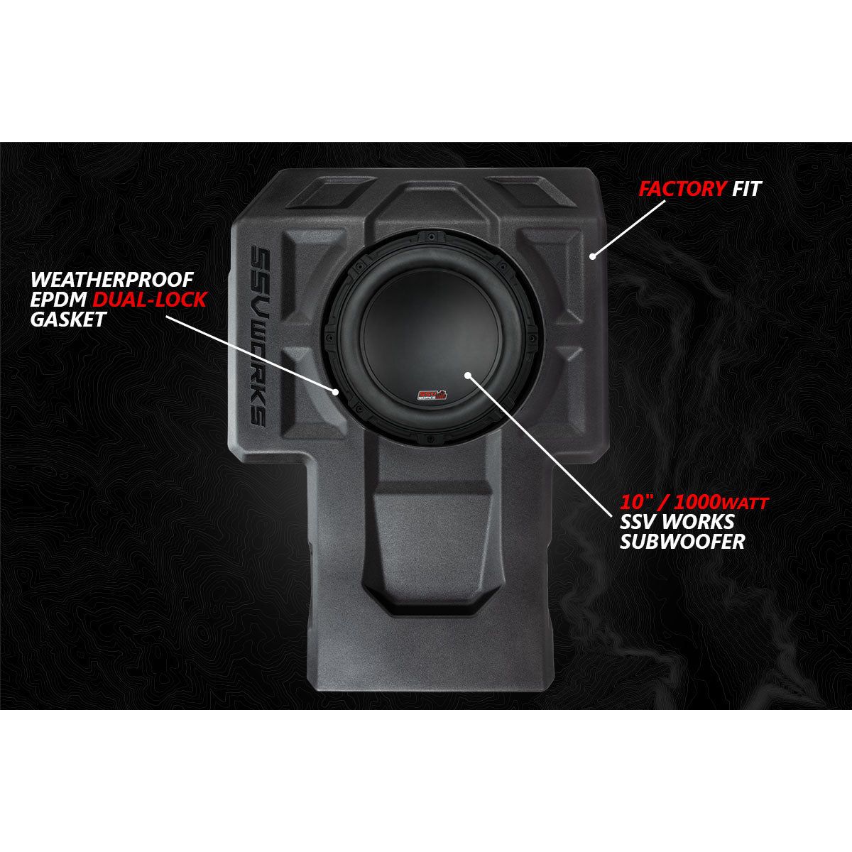 Photo of Kawasaki KRX Lighted 5-Speaker System with Head Unit by SSV Works - Premium Audio for UTVs / Side by Sides