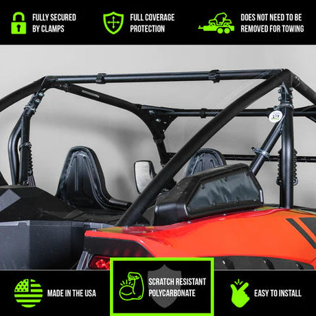 Kawasaki KRX 1000 3/16" Scratch Resistant Back UTV Windshield (2022+) 