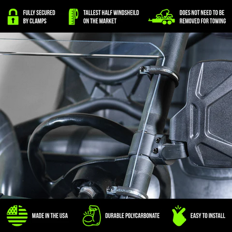 Photo of Kawasaki Teryx 3/16" Standard Half UTV Windshield (2009 & Older) by UTV Windshields - Premium Windshields for UTVs / Side by Sides