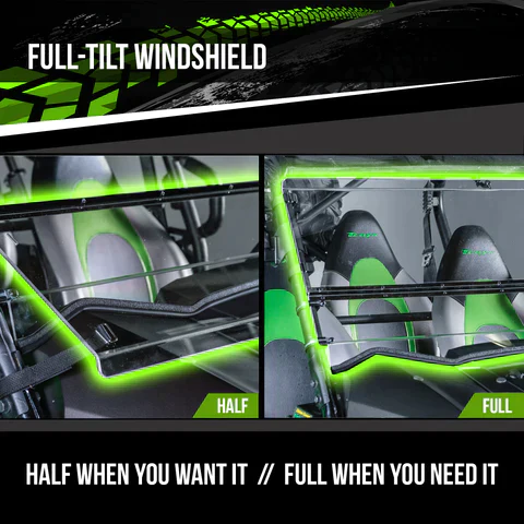 Kawasaki Teryx Tilting UTV Windshield 2 & 4 Seat (2016+) - UTV Parts