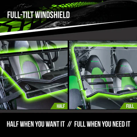 Photo of Kawasaki Teryx 1/4" Scratch Resistant Tilting UTV Windshield 2 & 4 Seat (2016+) by UTV Windshields - Premium Windshields for UTVs / Side by Sides