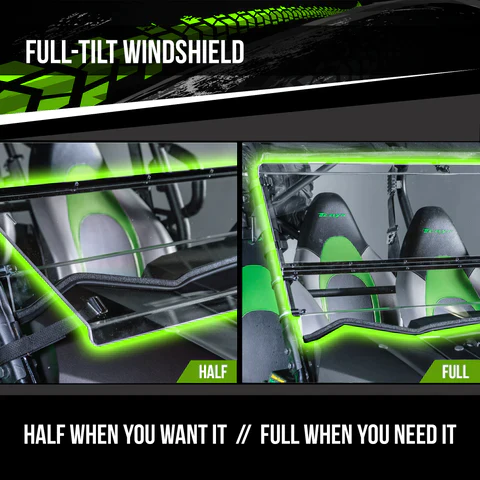 Kawasaki Teryx Tilting UTV Windshield 2 & 4 Seat (2016+) - UTV Parts