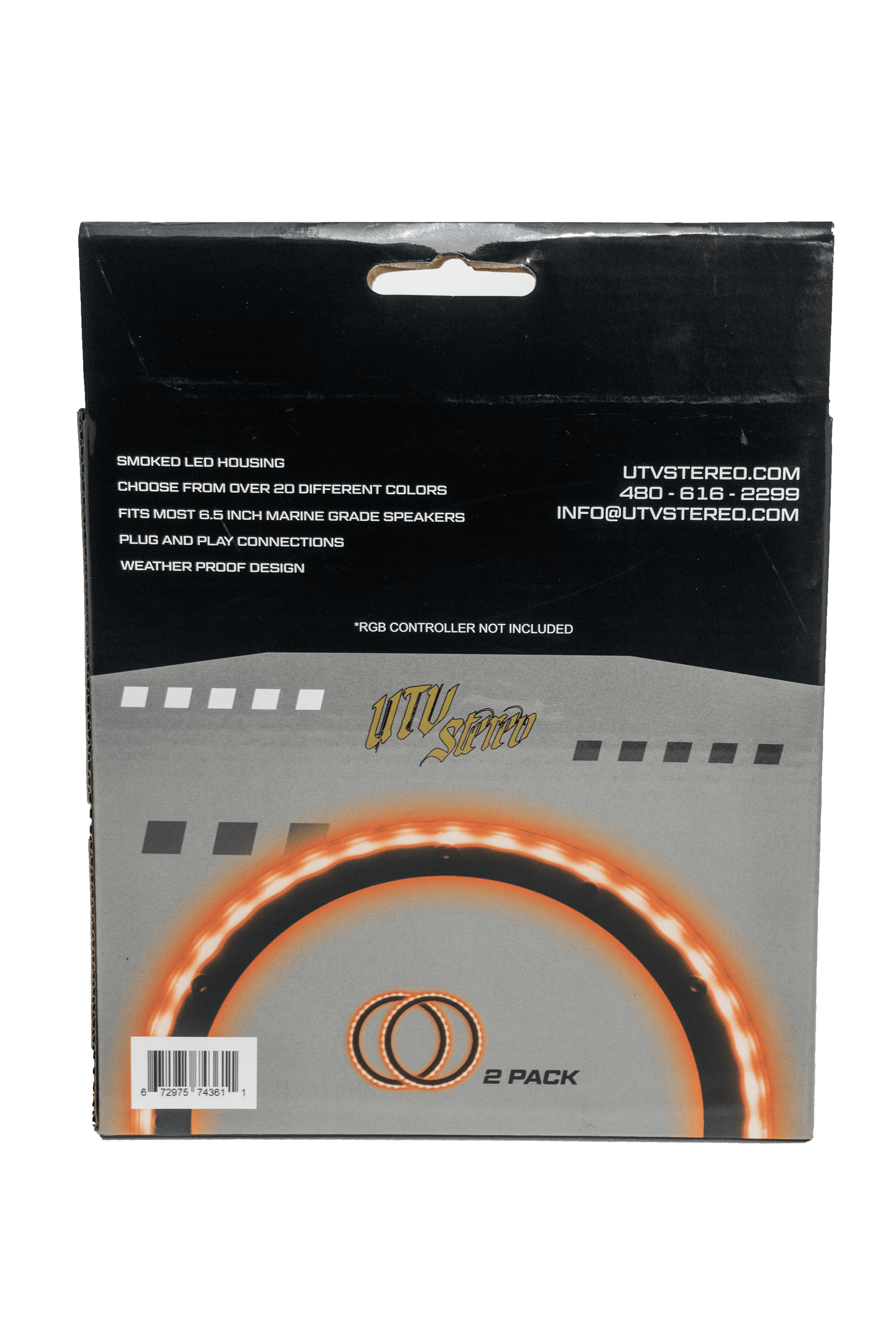 Photo of 6.5" RGB LED Speaker Rings (Pair) by UTV Stereo - Premium Audio for UTVs / Side by Sides