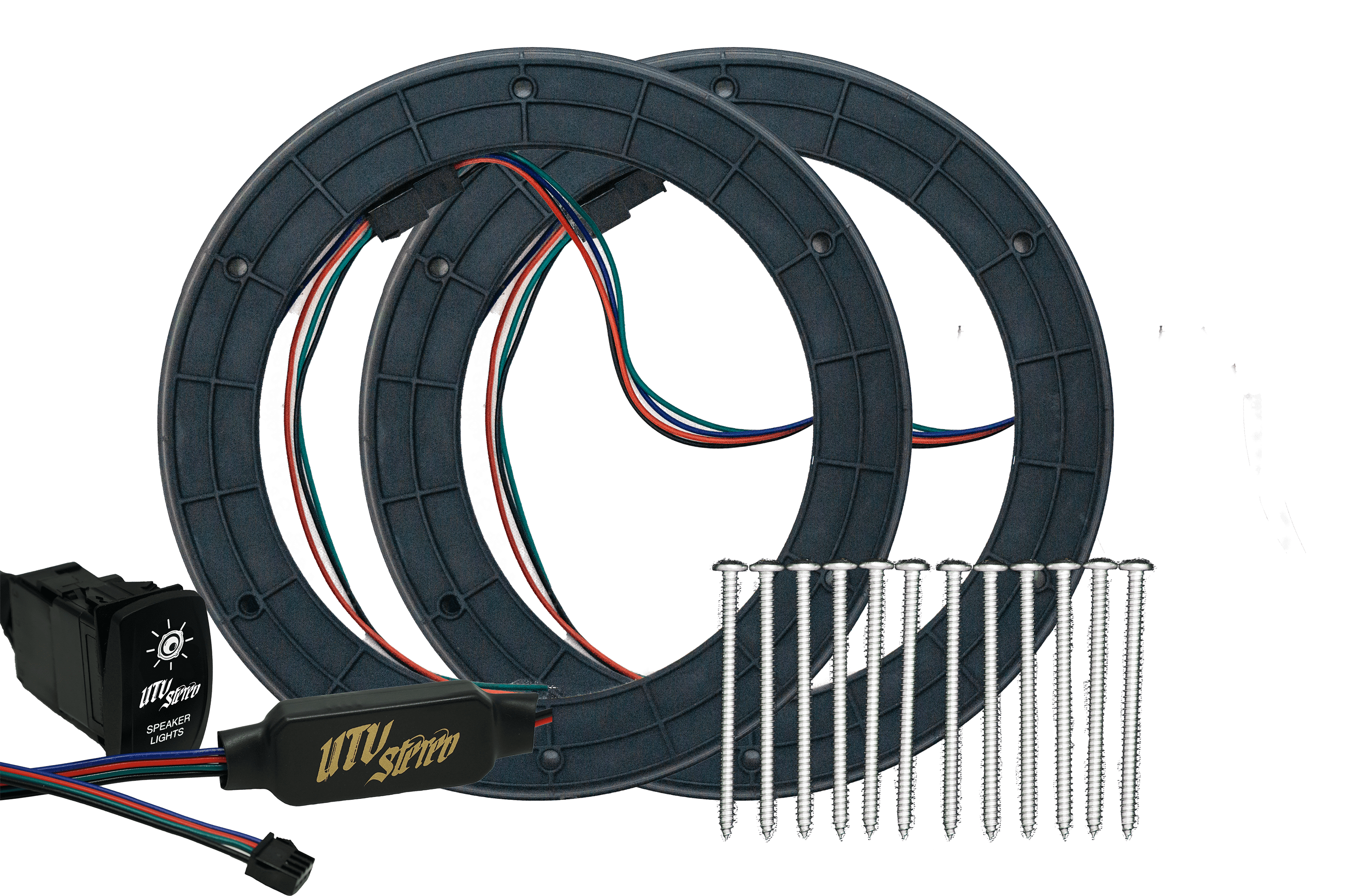 Photo of 6.5" RGB LED Speaker Rings (Pair) by UTV Stereo - Premium Audio for UTVs / Side by Sides
