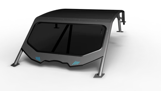 Photo of RZR PRO R 2 SEAT RADIUS WINDSHIELD KIT by LSK - Premium Windshields for UTVs / Side by Sides