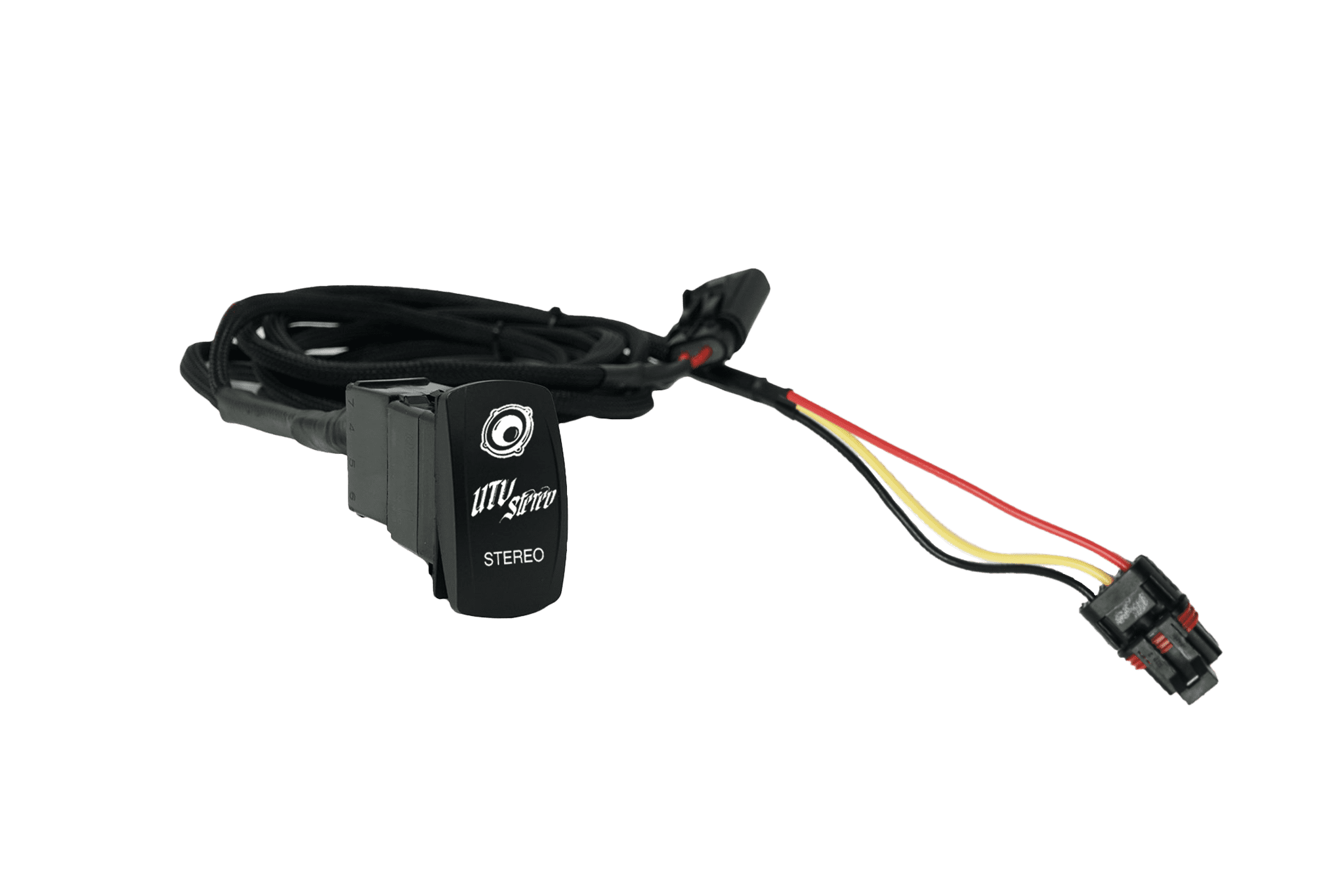 Photo of Polaris RZR Pro Low Current Harness + Rocker Switch + Pulse Bar Plug by UTV Stereo - Premium Rocker Switches for UTVs / Side by Sides