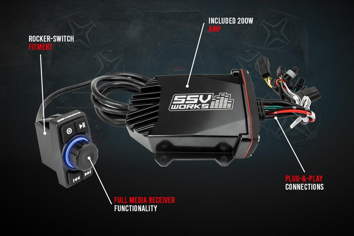 Photo of 2-Speaker SSV Works Audio-Kit - Kawasaki KRX1000 (2020-2023) by SSV Works - Premium Audio for UTVs / Side by Sides