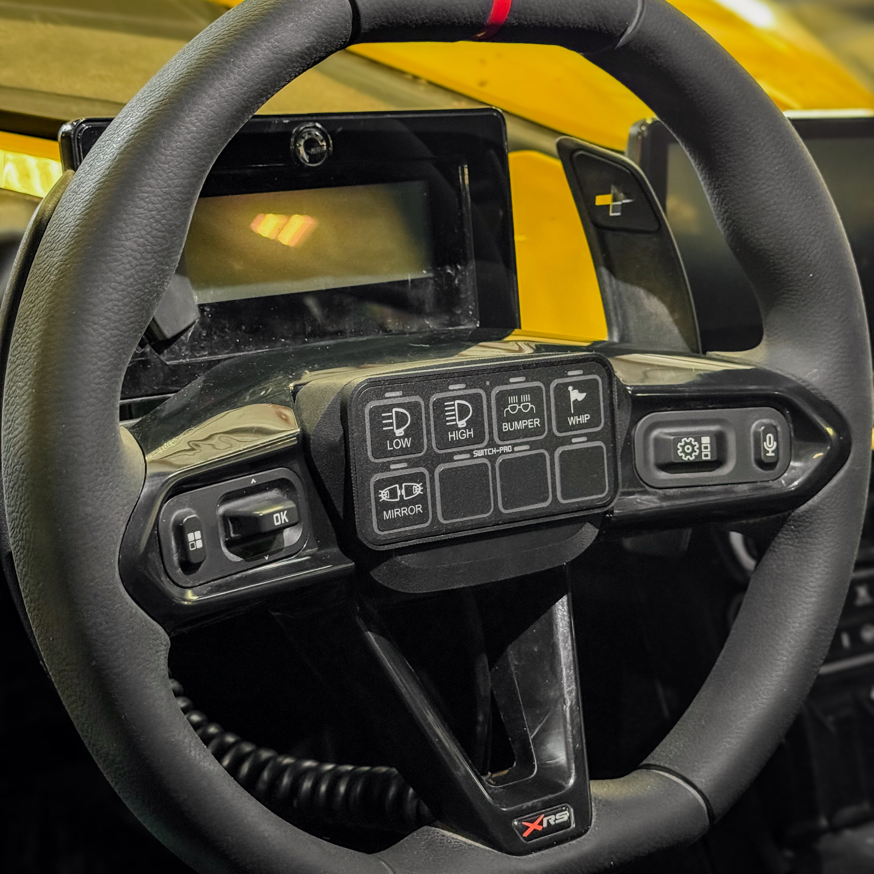 Photo of Switch-Pro Steering Wheel Mount for Maverick R by MTS Off-Road - Premium Steering Wheels for UTVs / Side by Sides