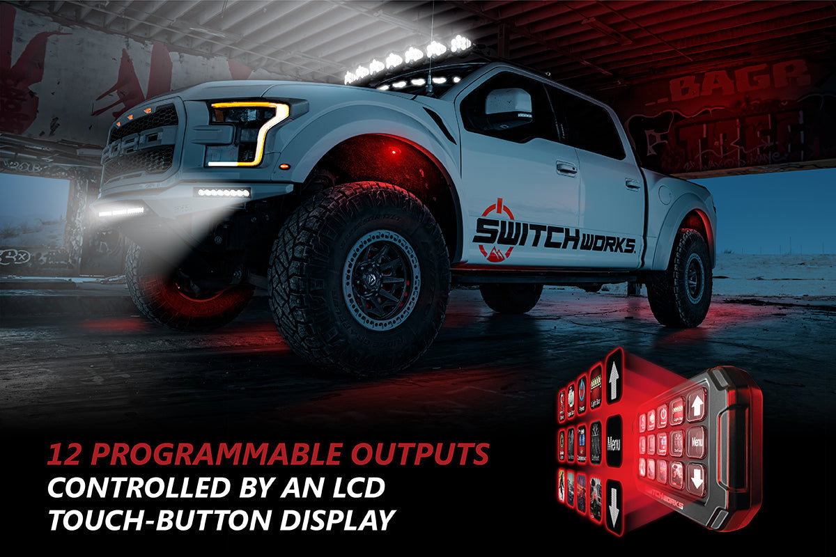 Photo of Alpha12 Digital Smart Switcher with 12 Outputs by Switch Works - Premium Rocker Switches for UTVs / Side by Sides