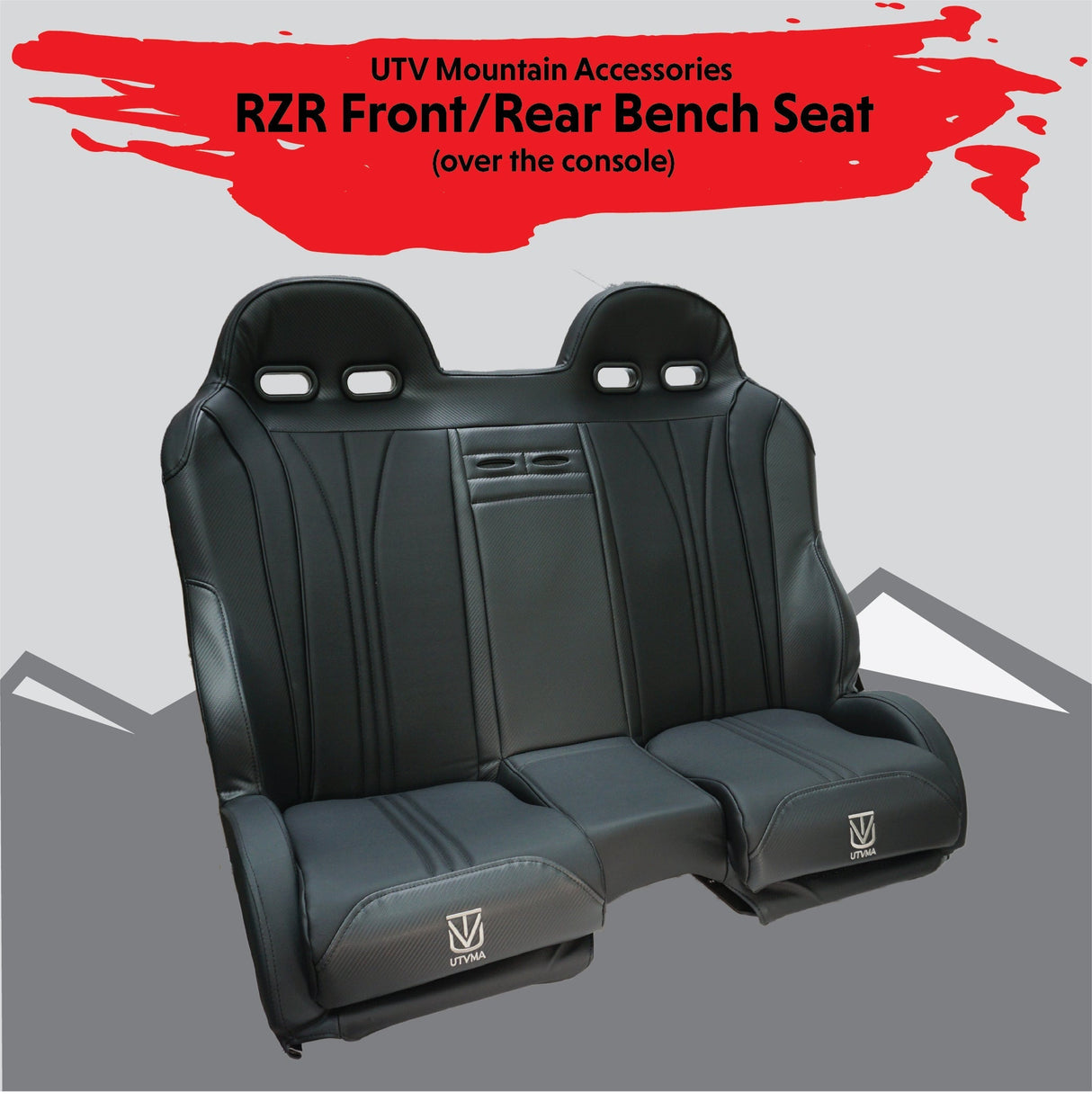 RZR 1000/900 Front and Rear Bench Seat W Harnesses (over the console)
