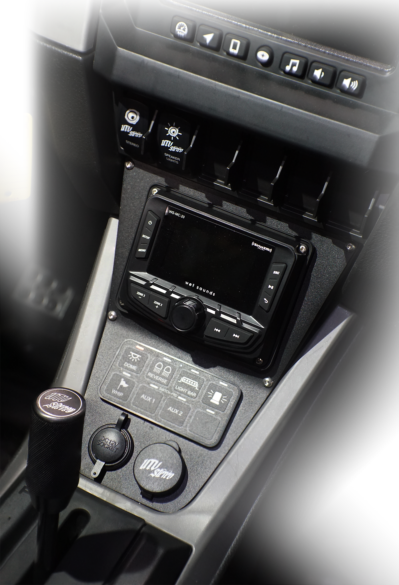 Photo of RZR® Pro Series Head Unit Mount by UTV Stereo - Premium Audio for UTVs / Side by Sides