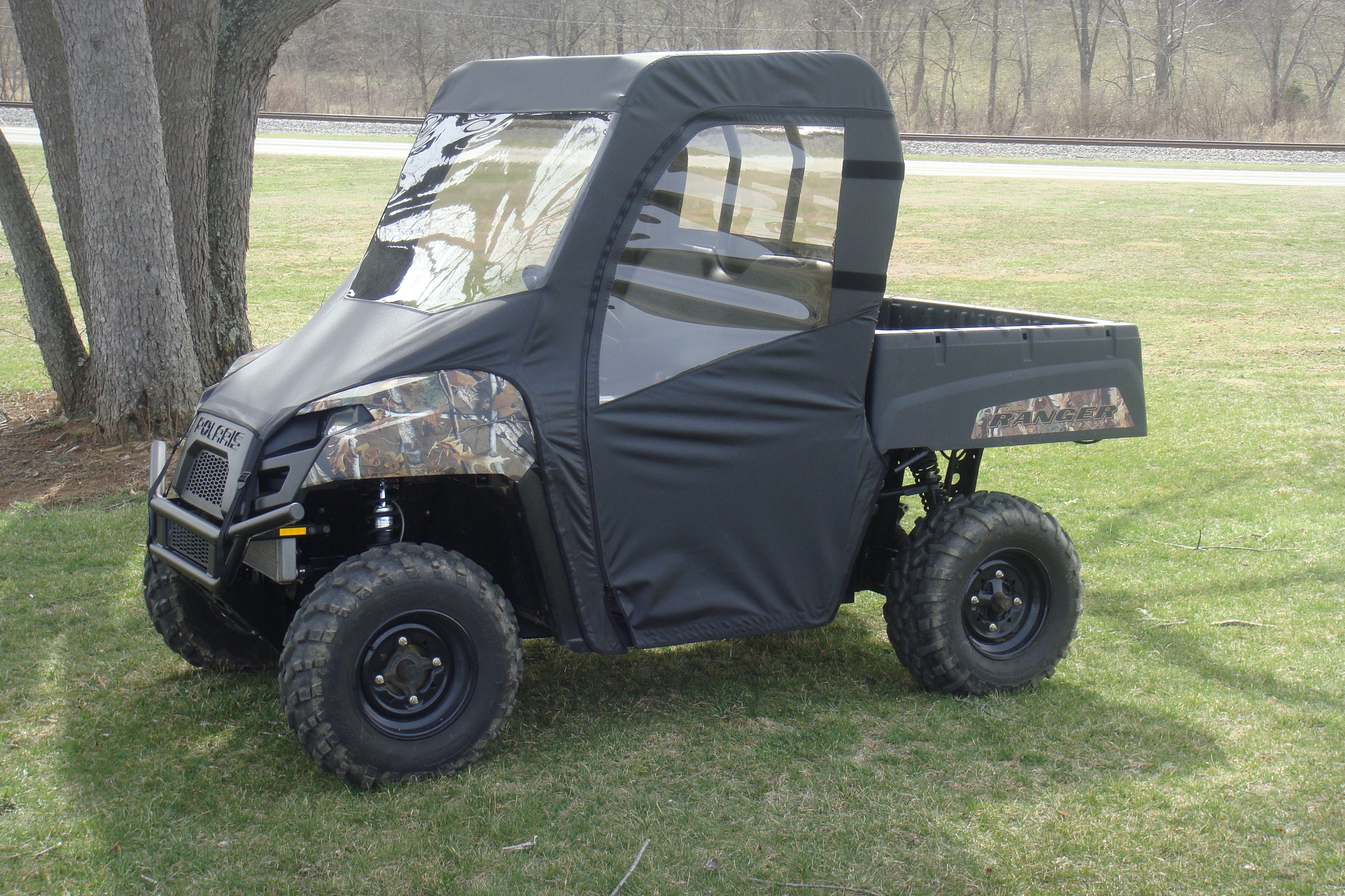 Photo of Polaris Mid-Size Ranger 2-Passenger (2009-2014) - Full Cab Enclosure with Vinyl Windshield by 3 Star UTV - Premium Cab Enclosures for UTVs / Side by Sides
