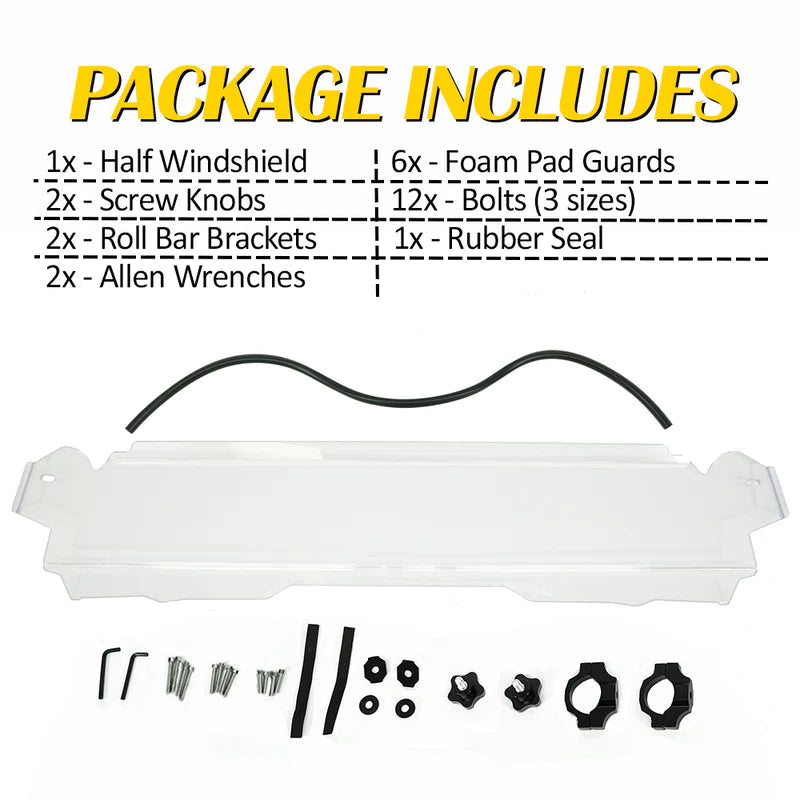 Photo of Polaris RZR Heavy Duty Half Windshield (2020+) by XPRITE - Premium Windshields for UTVs / Side by Sides