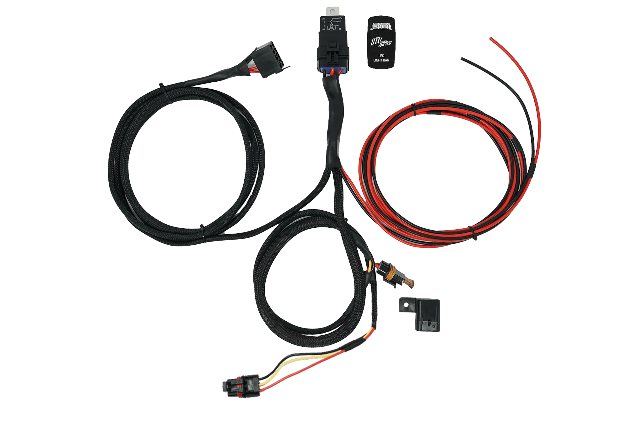 Photo of RZR® Pro Series High Current Harness + Rocker Switch & Pulse Bar Plug by UTV Stereo - Premium Audio for UTVs / Side by Sides