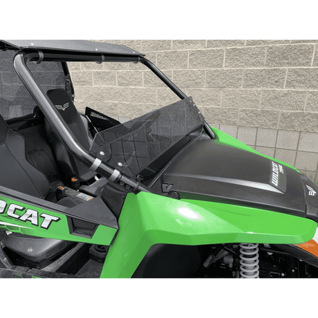 Wildcat Trail/Sport 700 Half Windshield with Billet Mounts (2014+) - R1 Industries