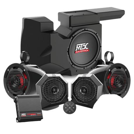 Polaris RZR Bluetooth Enabled Four Speaker, Dual Amplifier, & Single Subwoofer Audio System (2014-2019) - R1 Industries
