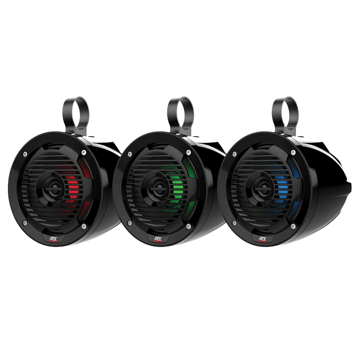 6.5" 50-Watt RMS Cage Mount Coaxial Speaker Pair with RGB LED - R1 Industries