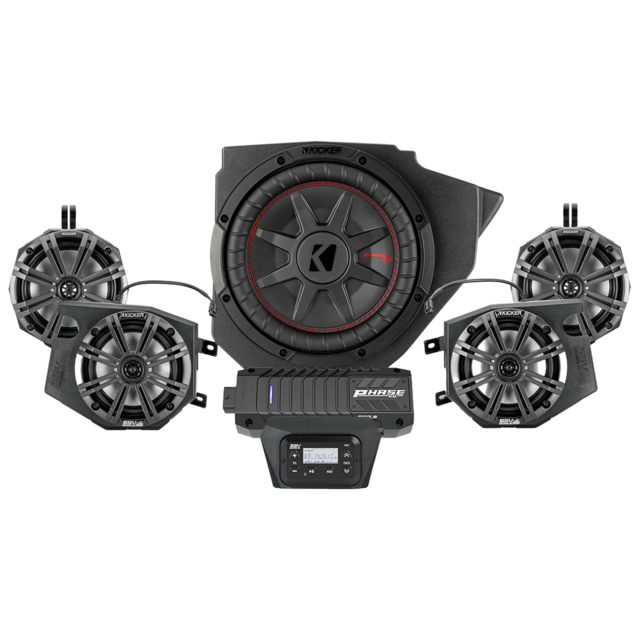 Photo of Polaris RZR Complete Kicker 5-Speaker Plug & Play Kit (2014+) by SSV Works - Premium Audio for UTVs / Side by Sides