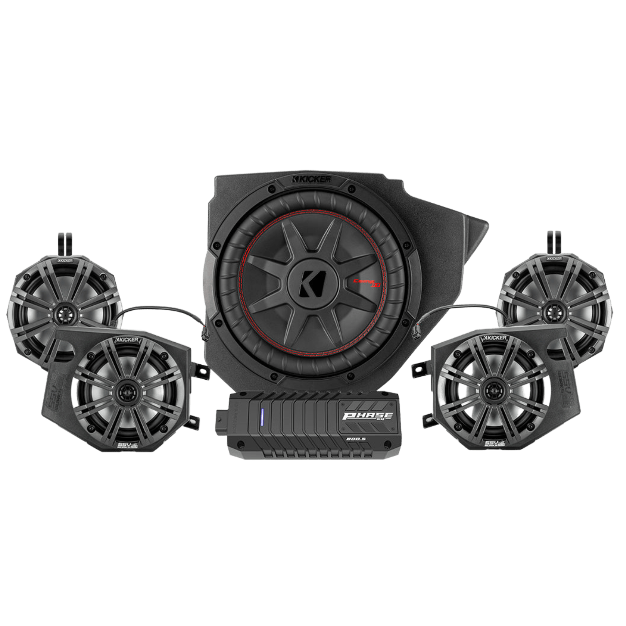 Photo of Polaris RZR Complete Kicker 5-Speaker Plug-&-Play System for Ride Command (2014-2023) by SSV Works - Premium Audio for UTVs / Side by Sides