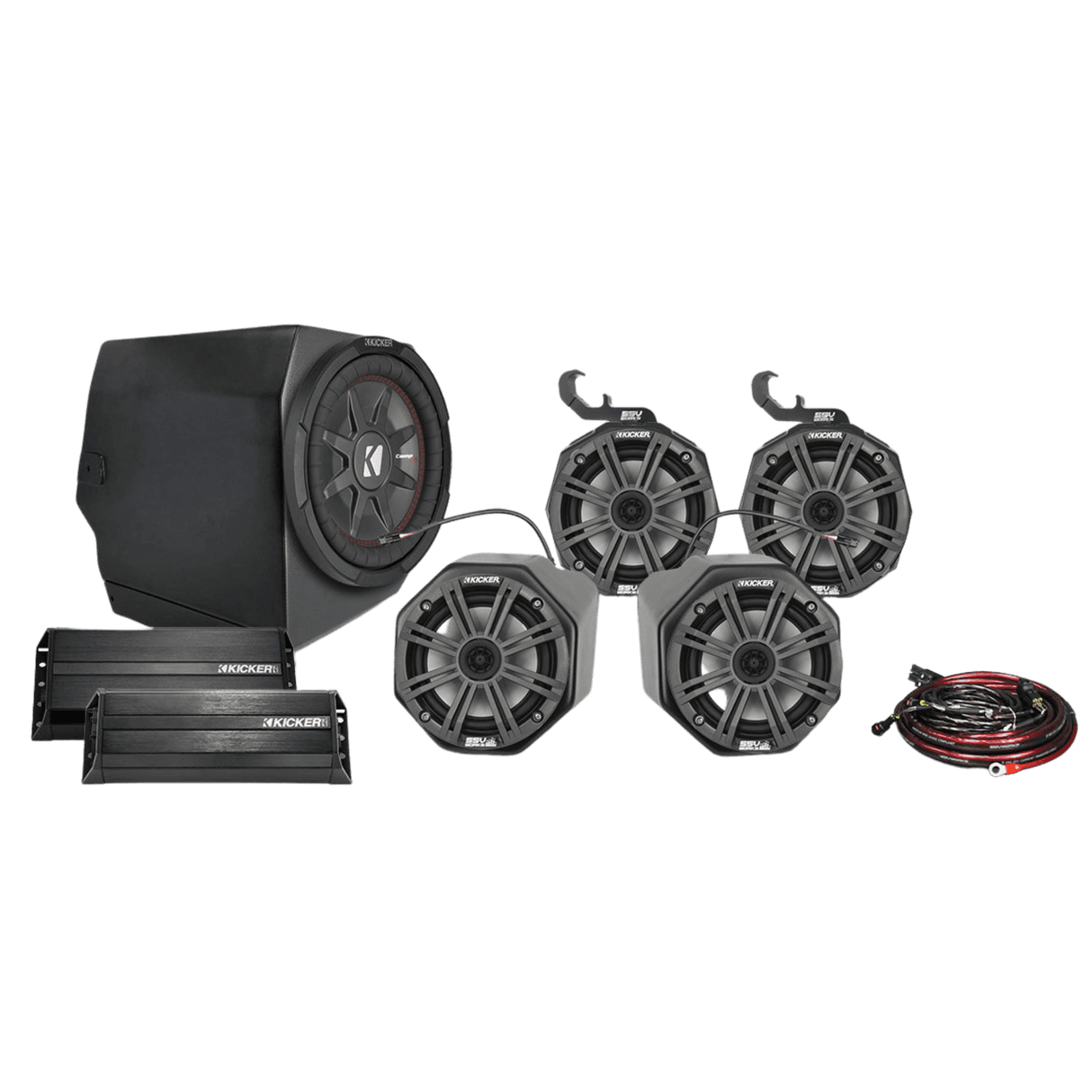 Polaris General Kicker 5-Speaker Plug-&-Play System for Ride Command (2016-2020) - R1 Industries