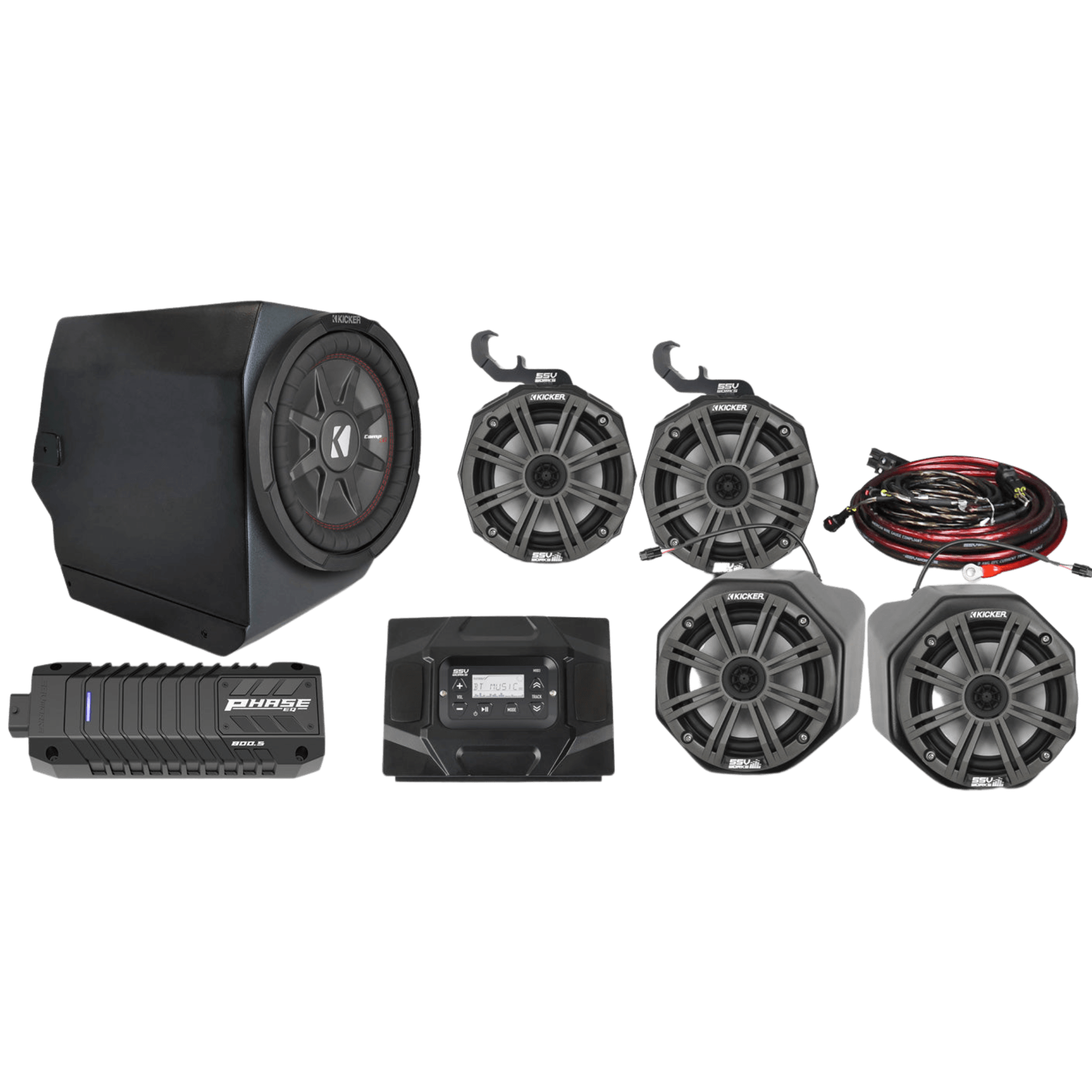 Photo of Polaris General Complete Kicker 5-Speaker Plug-&-Play System (2016-2022) by SSV Works - Premium Audio for UTVs / Side by Sides